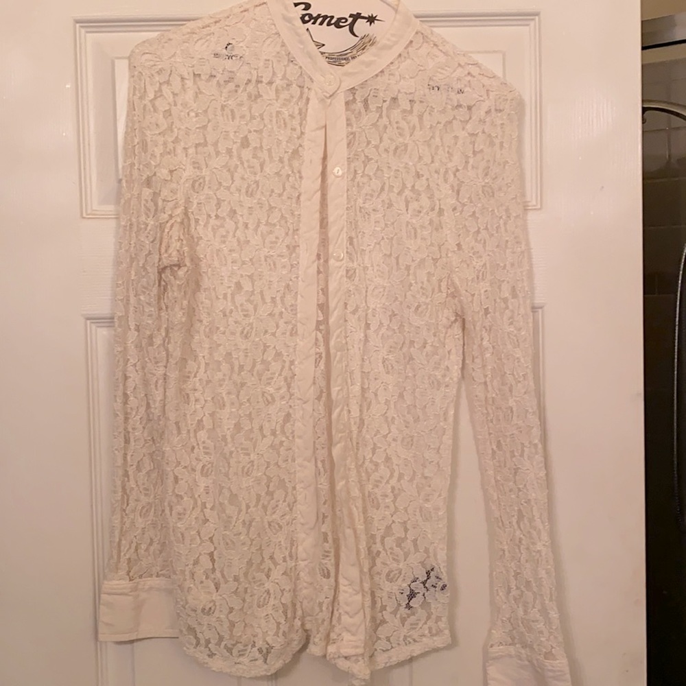 Liz Claiborne white lace blouse